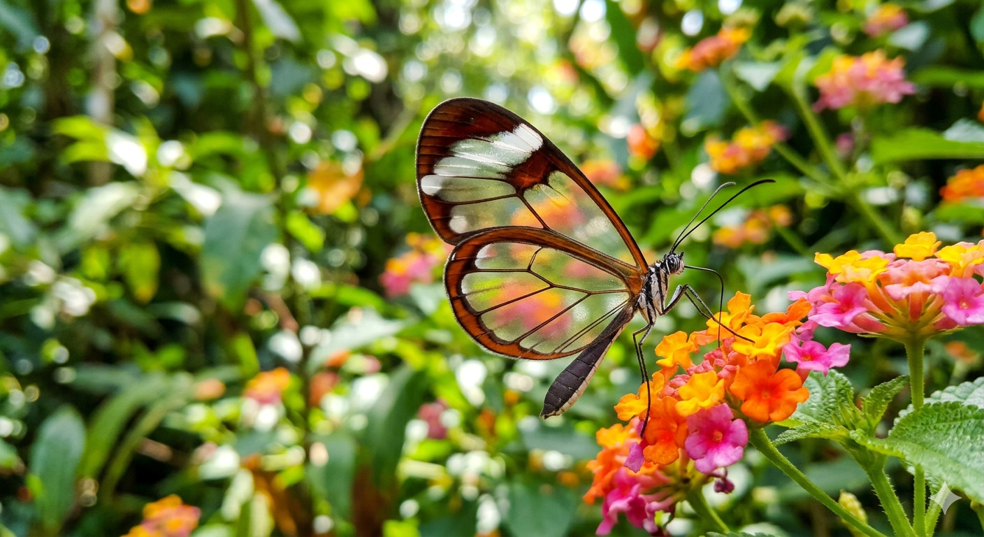 Glass Butterfly image dreamed up by Google's Gemini (yes they are real)
