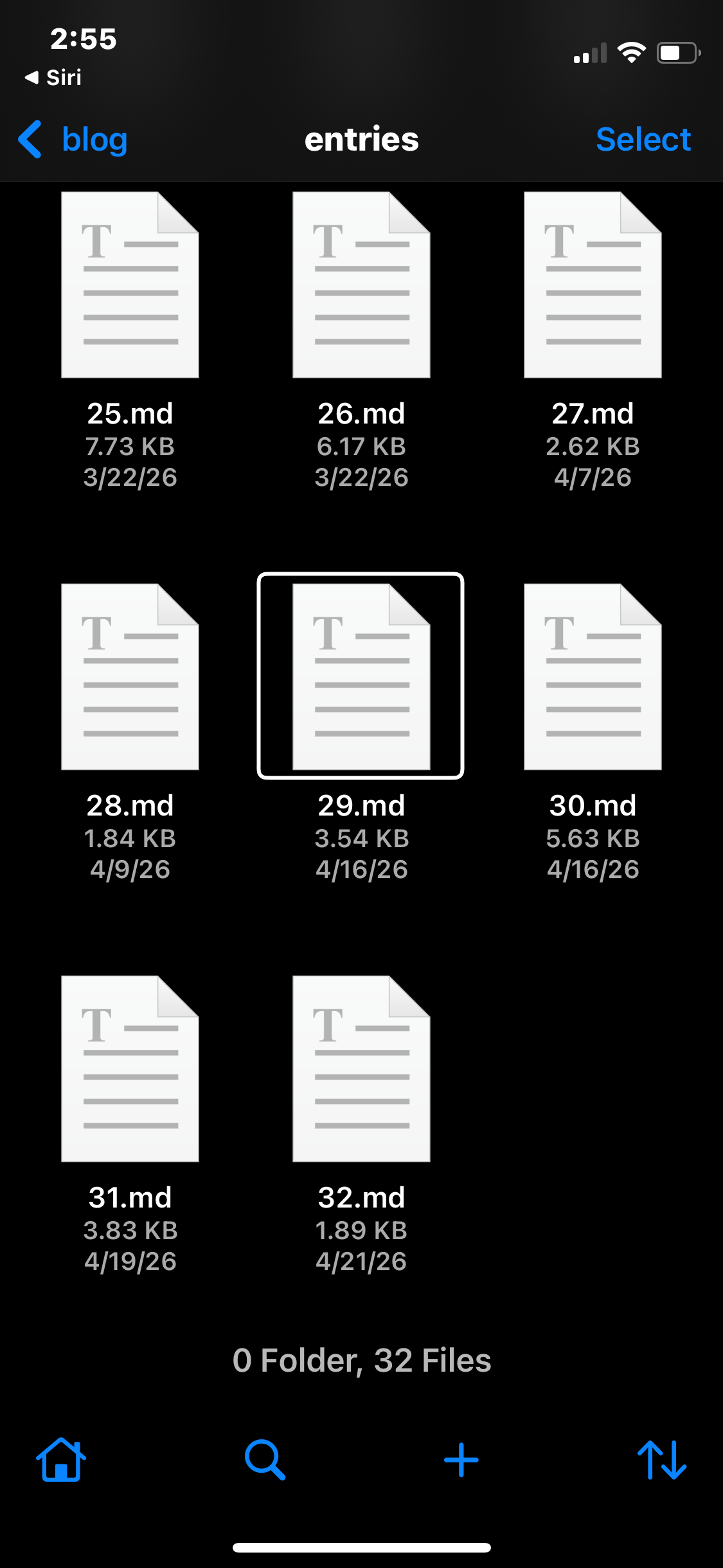 List of Mark Down Files